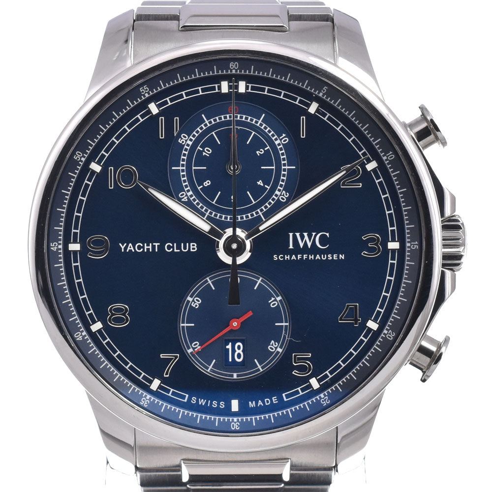 IWC SCHAFFHAUSEN Portugieser Yacht Club Chronograph IW390701 Small second blue Dial Automatic Men's
 Watch Q#149003