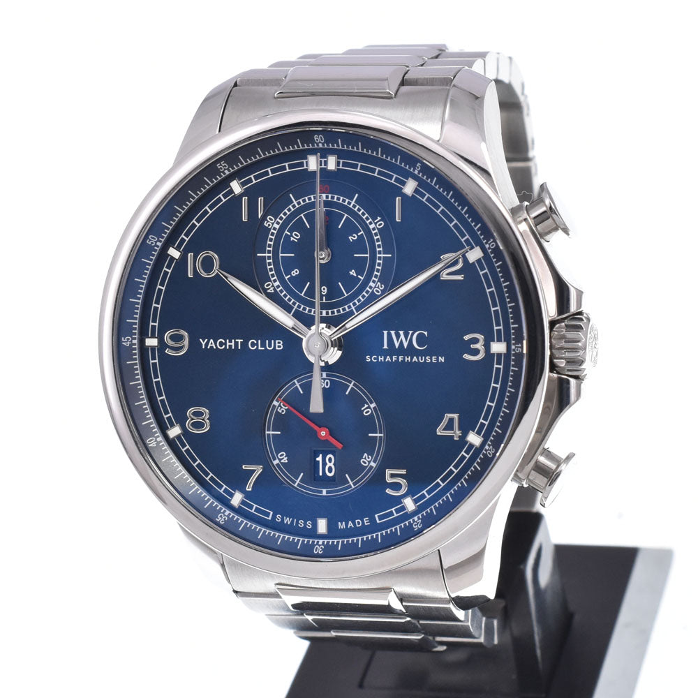 IWC SCHAFFHAUSEN Portugieser Yacht Club Chronograph IW390701 Small second blue Dial Automatic Men's
 Watch Q#149003