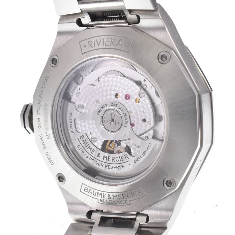 with paper Baume & Mercier Riviera M0A10682 Date blue Dial Automatic Men's
 Watch R#149006