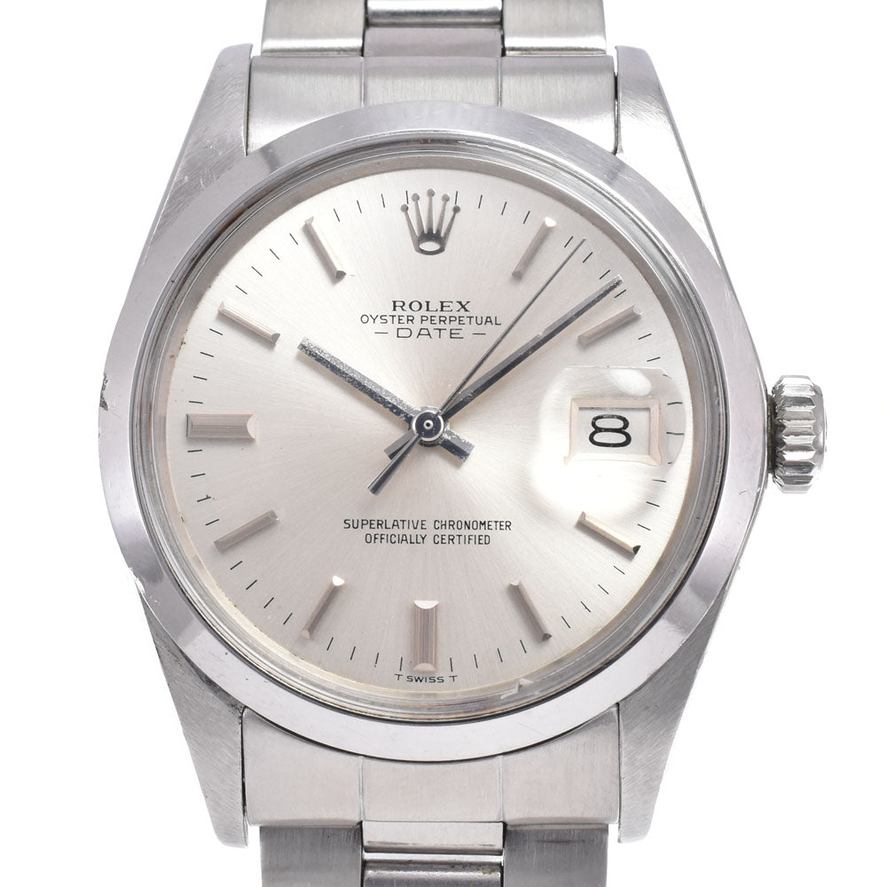 ROLEX Oyster perpetual date 1500 vintage Cal.1570 Silver Dial Automatic Men's
 Watch C#149008