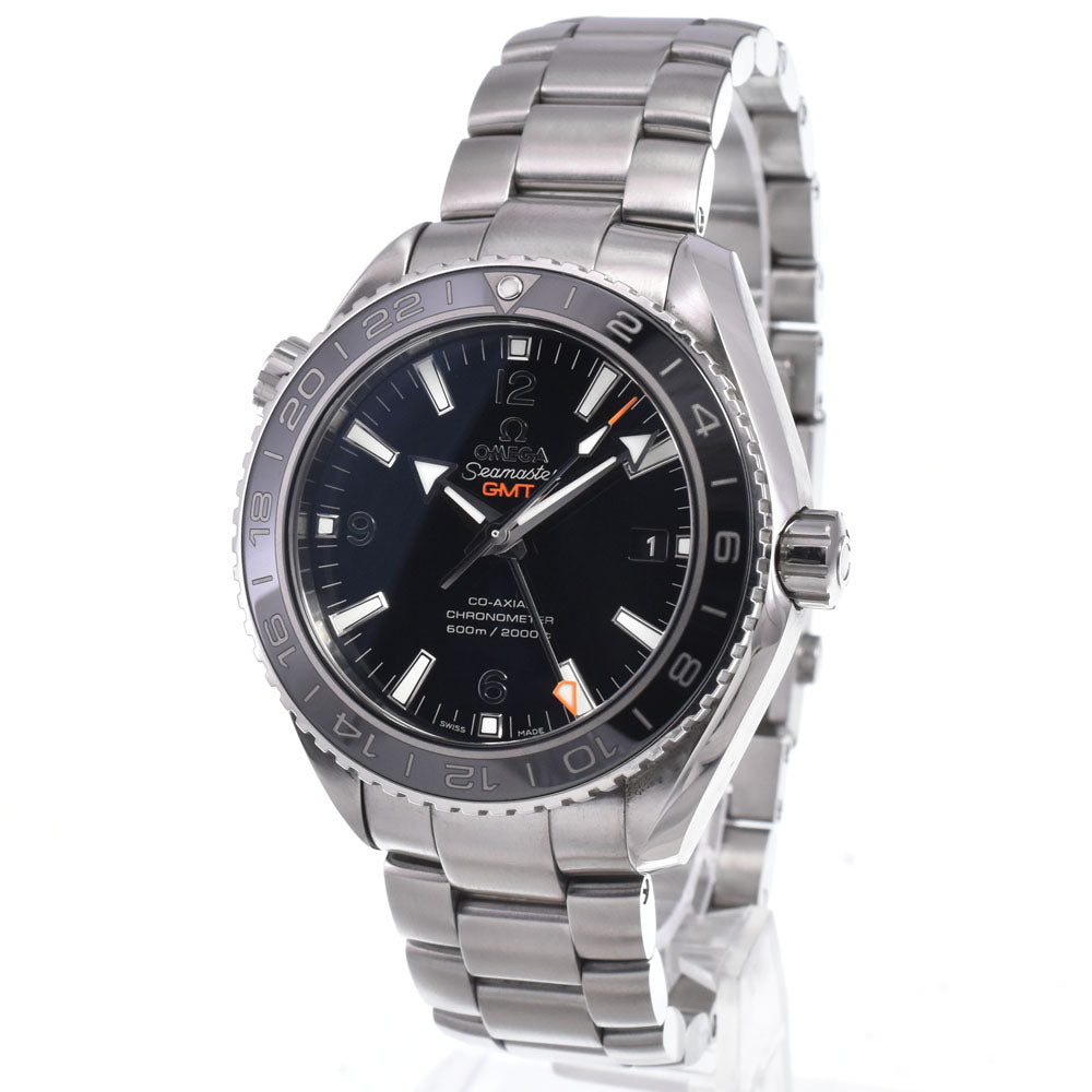 with paper OMEGA Seamaster Planet Ocean 232.30.44.22.01.001 GMT black Dial Automatic Men's
 Watch Q#149009