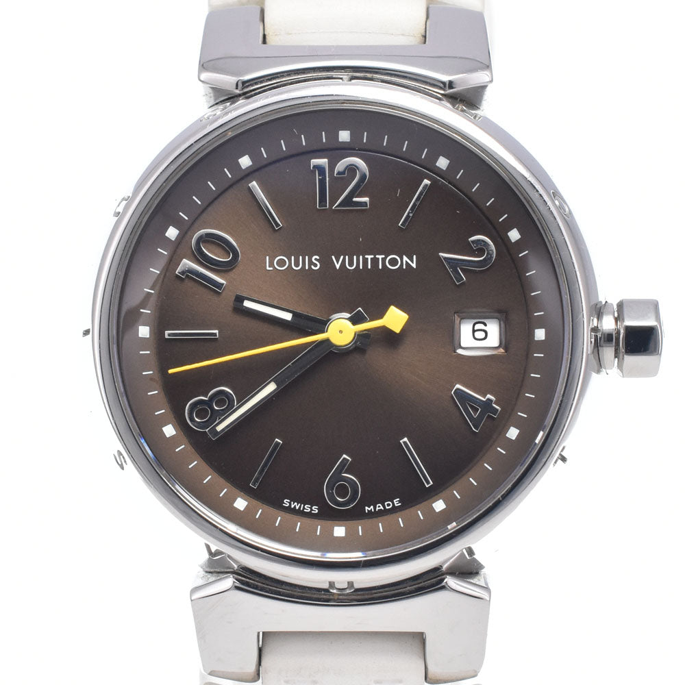 with paper LOUIS VUITTON Tambour Q1211 Brown Dial Quartz Ladies
 Watch P#149016