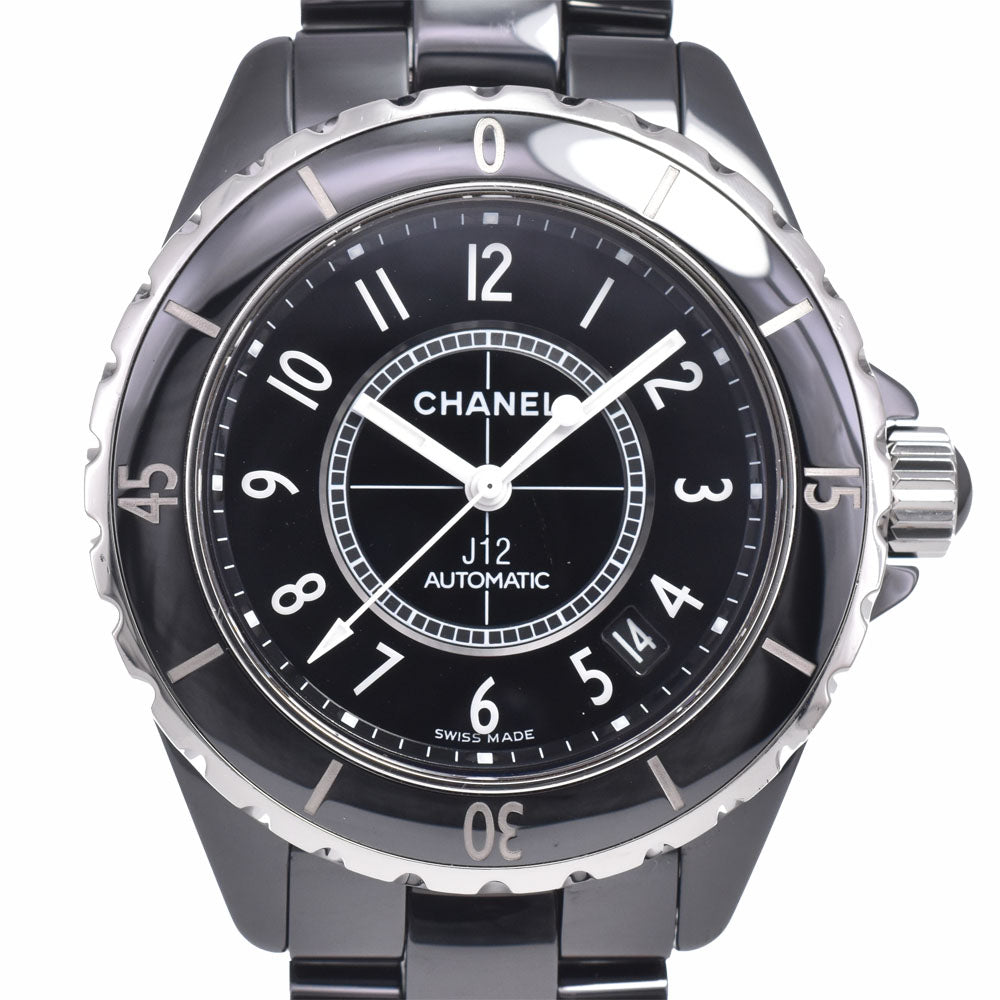 with paper CHANEL J12 H0685 Black ceramic black Dial Automatic Men's
 Watch D#149018