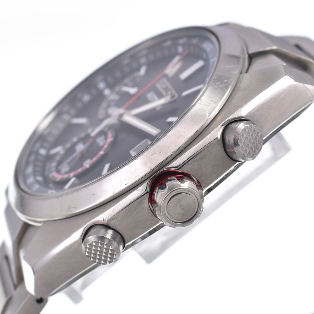 SEIKO Astron SBXY017/8B63-0BA0 Day date black Dial Radio Sync Solar Men's
 Watch P#149030