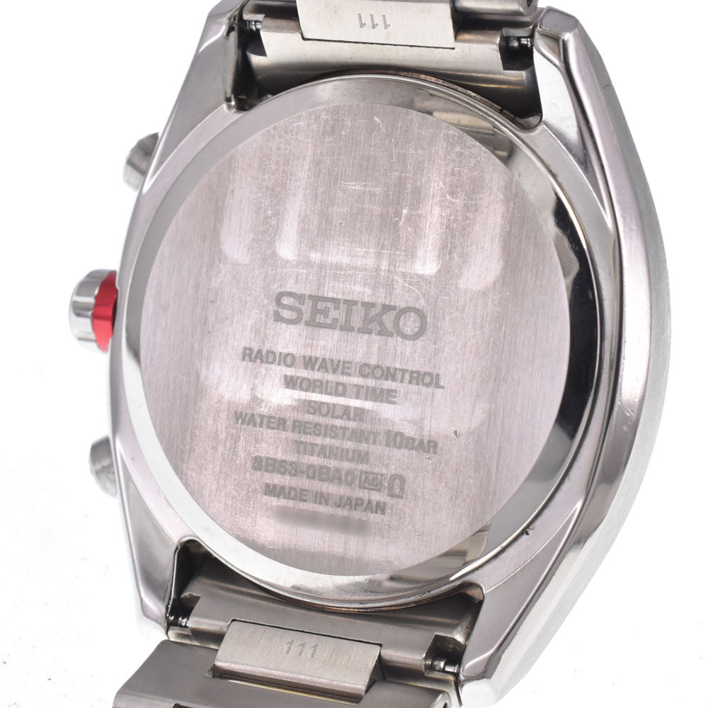 SEIKO Astron SBXY017/8B63-0BA0 Day date black Dial Radio Sync Solar Men's
 Watch P#149030