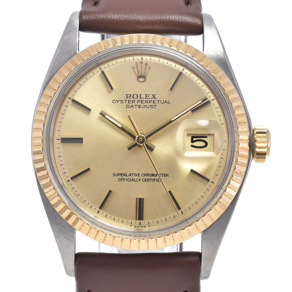 with paper ROLEX DATEJUST 1601 vintage Cal.1570 gold Dial Automatic Men's
 Watch P#149032