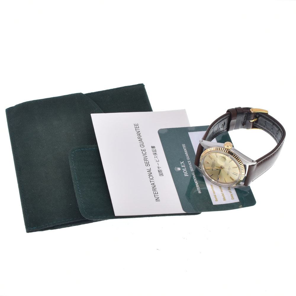 with paper ROLEX DATEJUST 1601 vintage Cal.1570 gold Dial Automatic Men's
 Watch P#149032