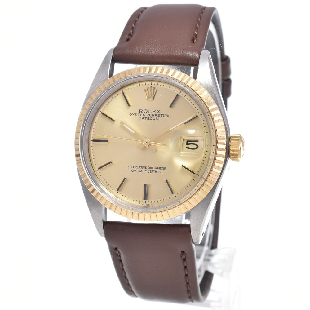 with paper ROLEX DATEJUST 1601 vintage Cal.1570 gold Dial Automatic Men's
 Watch P#149032