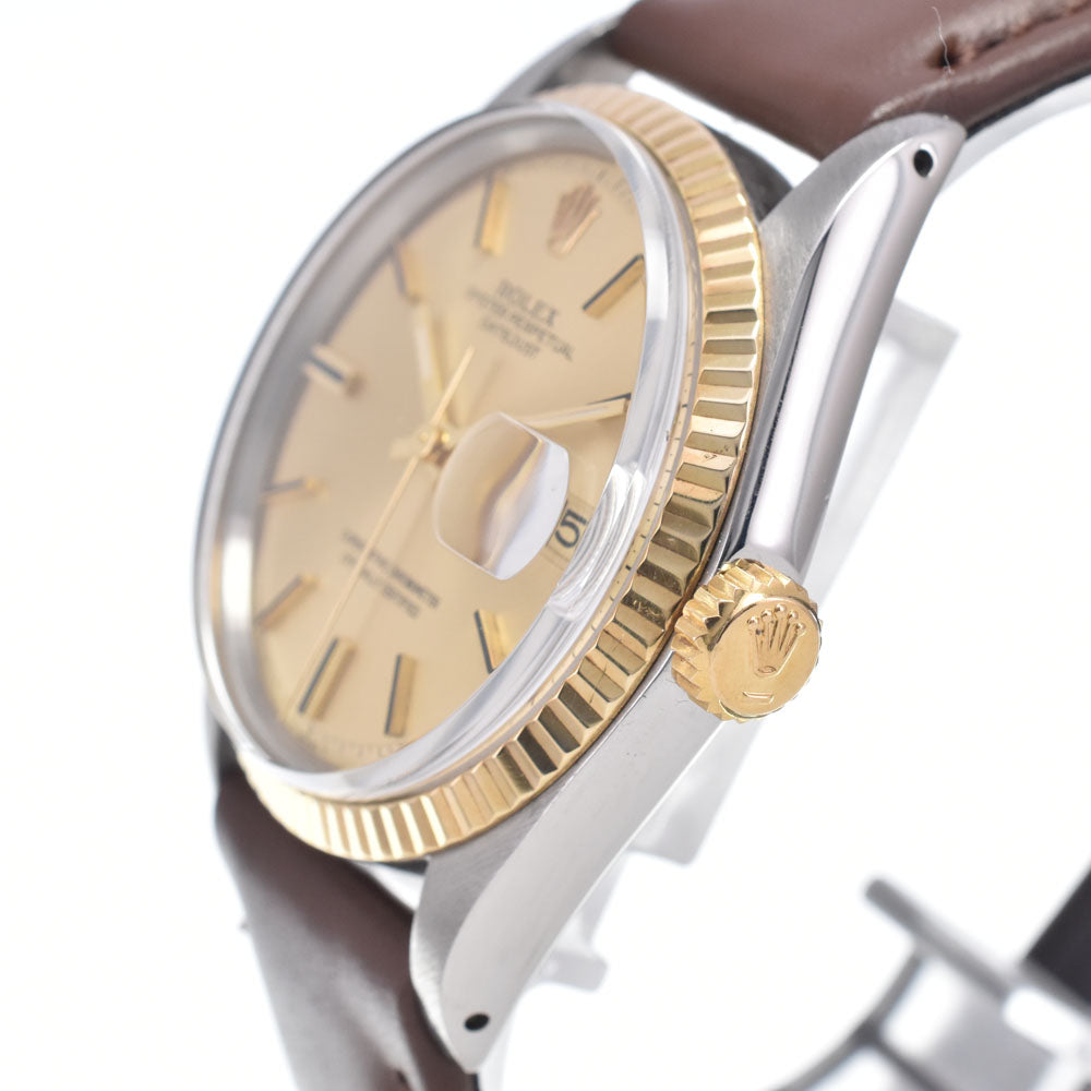 with paper ROLEX DATEJUST 1601 vintage Cal.1570 gold Dial Automatic Men's
 Watch P#149032