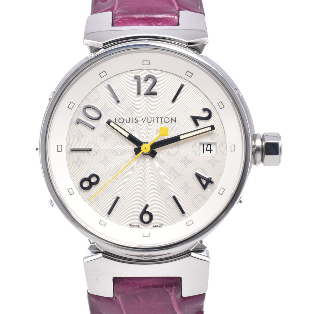 LOUIS VUITTON Tambour Q1313 Date Silver Dial Quartz Ladies
 Watch Q#149036