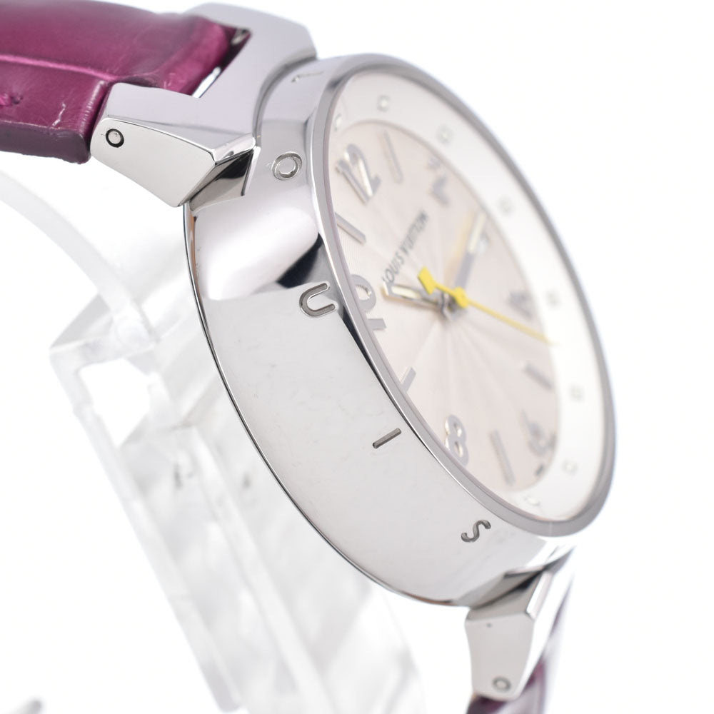 LOUIS VUITTON Tambour Q1313 Date Silver Dial Quartz Ladies
 Watch Q#149036