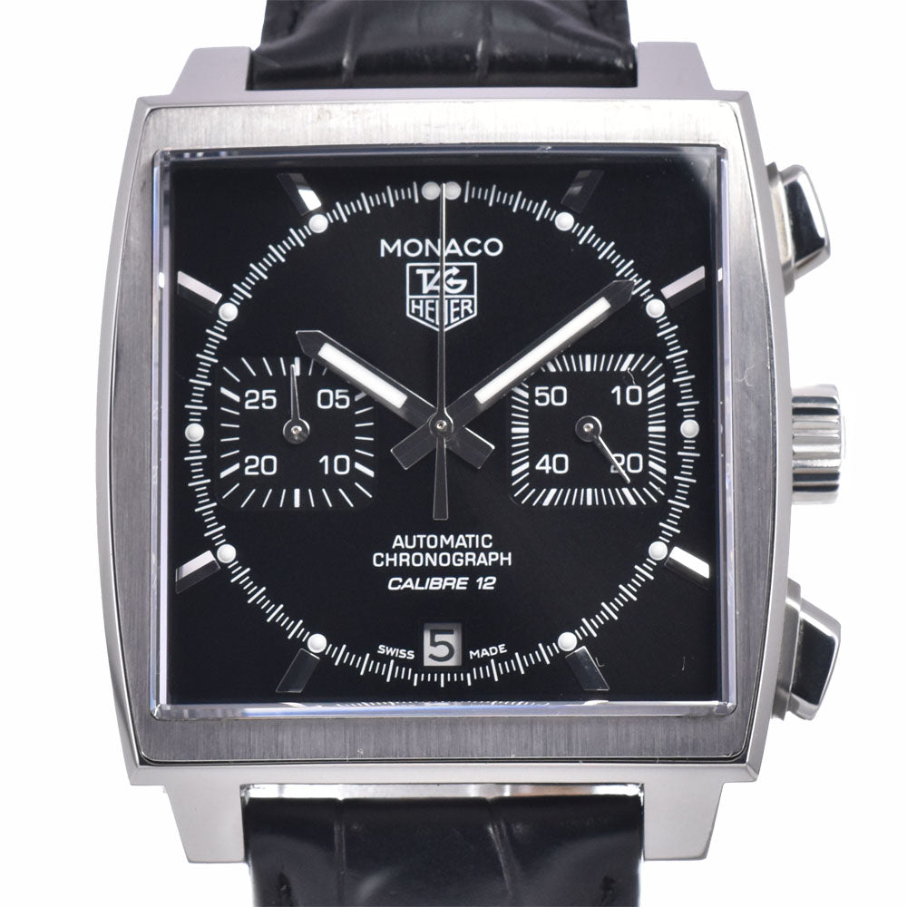 TAG HEUER Monaco CAW2110.FC6177 Chronograph Caliber 12 black Dial Automatic Men's
 Watch Q#149043