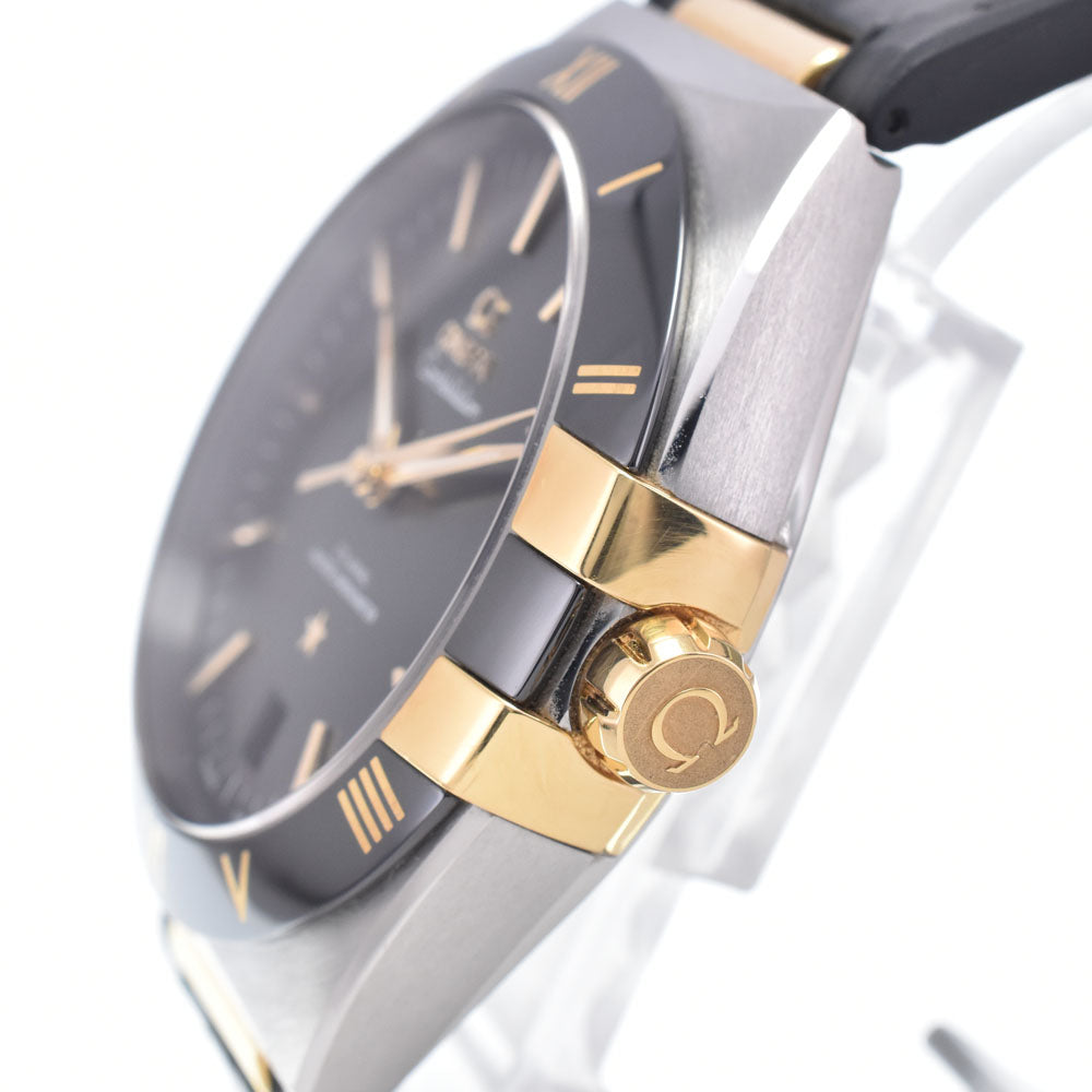 with paper OMEGA Constellation 131.23.41.21.10.001 see-through back date green Dial Automatic Men's
 Watch O#149044