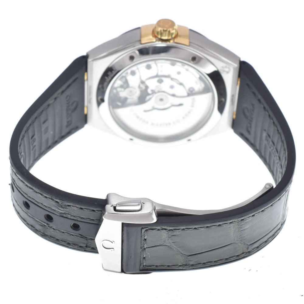 with paper OMEGA Constellation 131.23.41.21.10.001 see-through back date green Dial Automatic Men's
 Watch O#149044