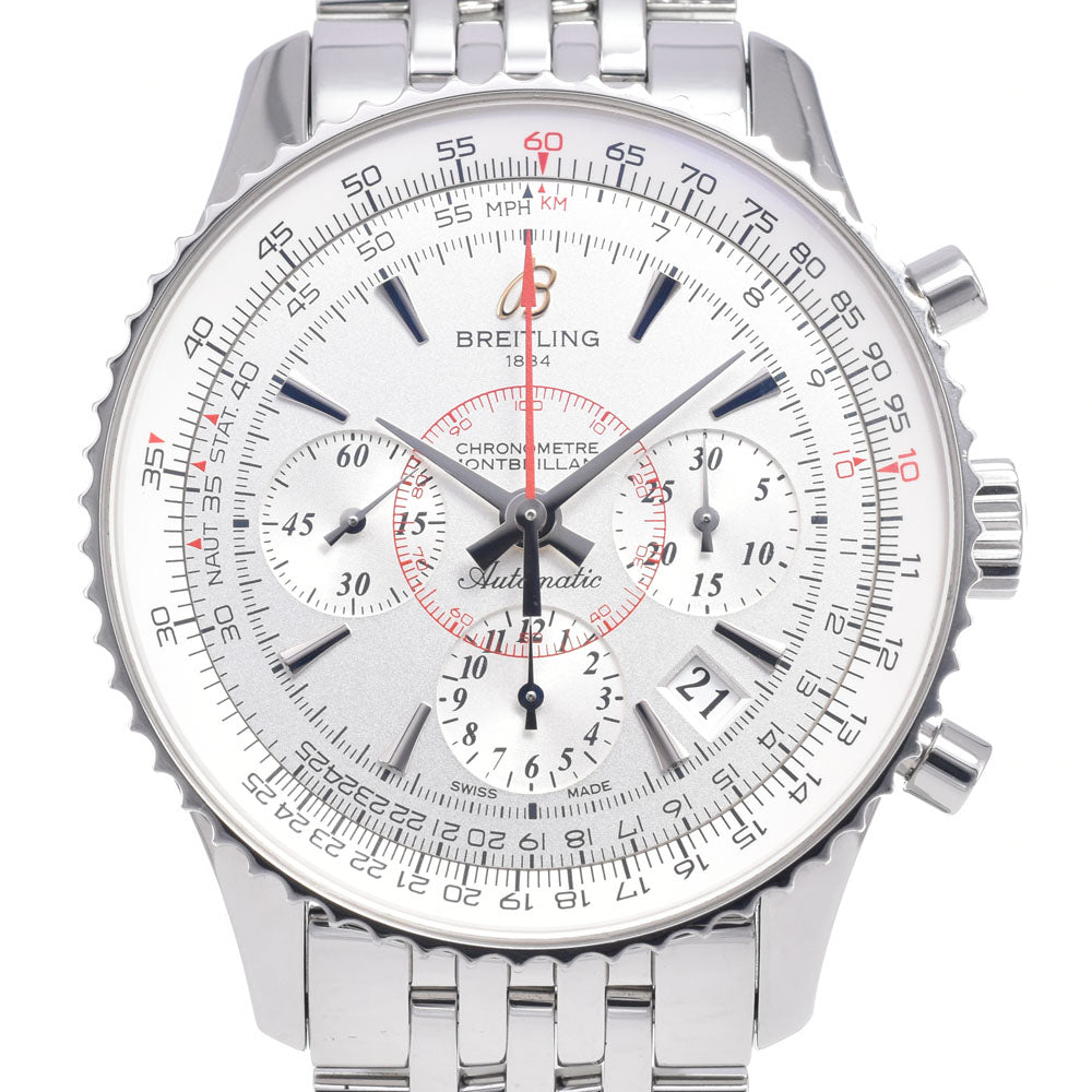 with paper BREITLING Mont Brillant AB0130 Silver Dial Automatic Men's
 Watch Q#149047