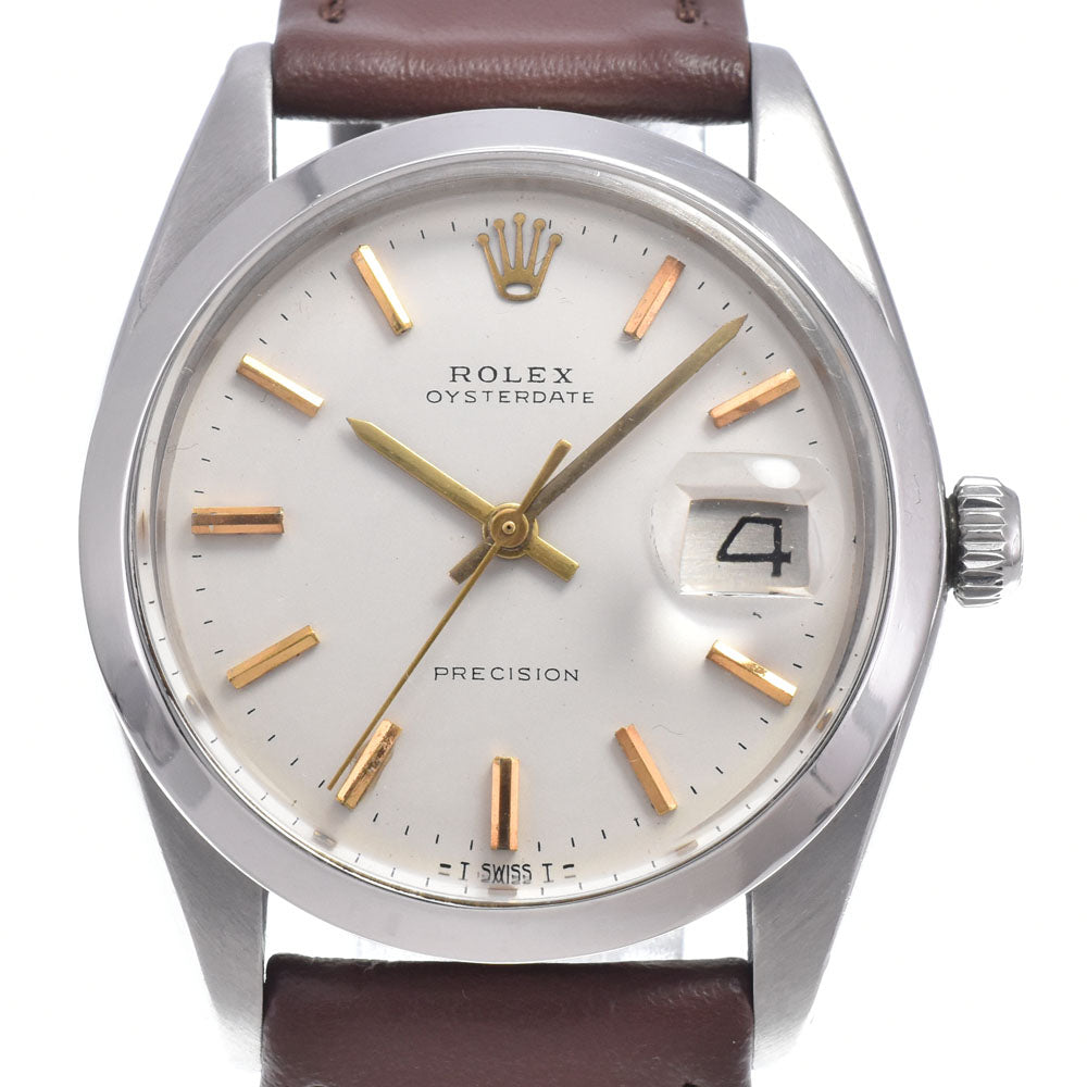 ROLEX Oyster Date Precision 6694 vintage Cal.1225 Silver Dial Hand Winding Men's
 Watch P#149049