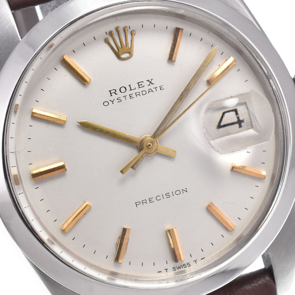 ROLEX Oyster Date Precision 6694 vintage Cal.1225 Silver Dial Hand Winding Men's
 Watch P#149049
