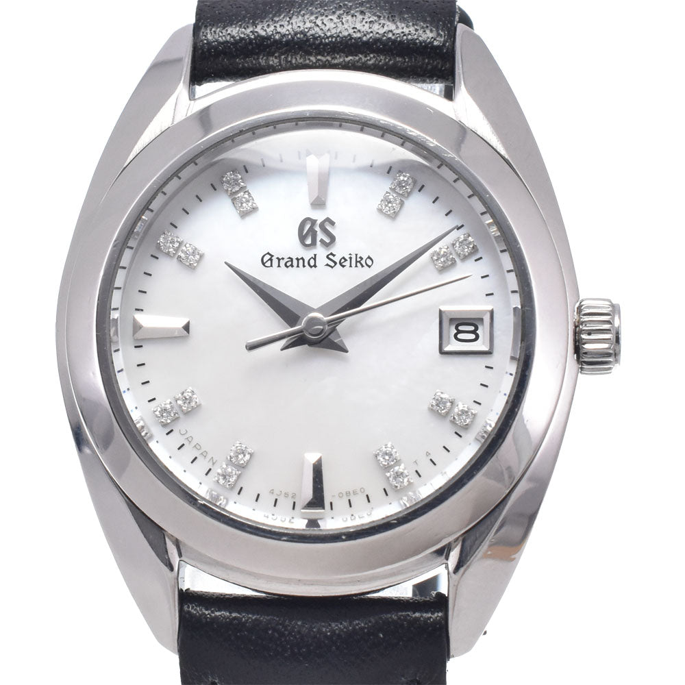 SEIKO GS Grand Seiko 4J52-0AC0 16P diamond White shell Dial Quartz Ladies
 Watch Q#149053