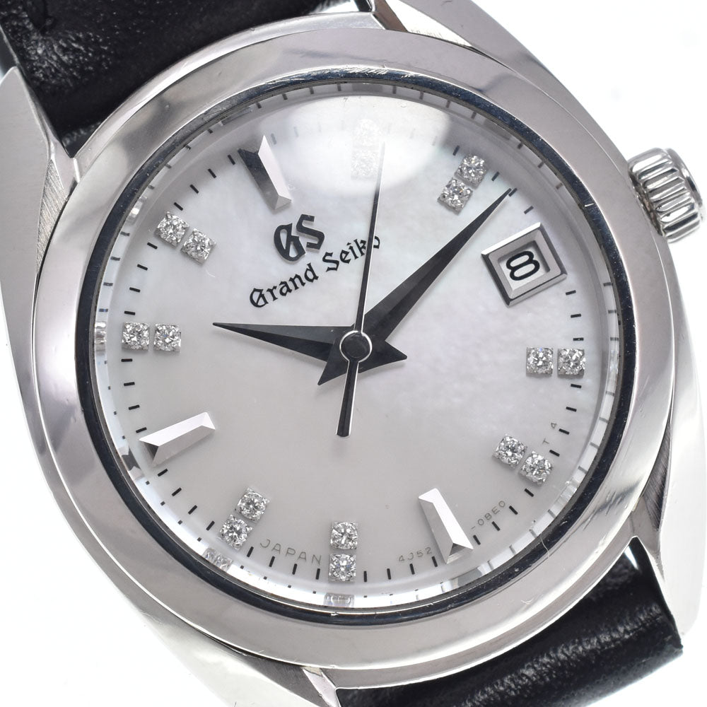 SEIKO GS Grand Seiko 4J52-0AC0 16P diamond White shell Dial Quartz Ladies
 Watch Q#149053