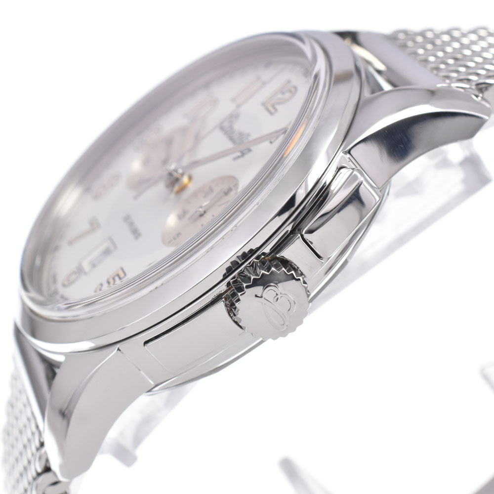 with paper BREITLING Transocean AB1411 Limited edition of 1915 pieces worldwide. See-through back. Silver Dial Hand Winding Men's
 Watch R#149054