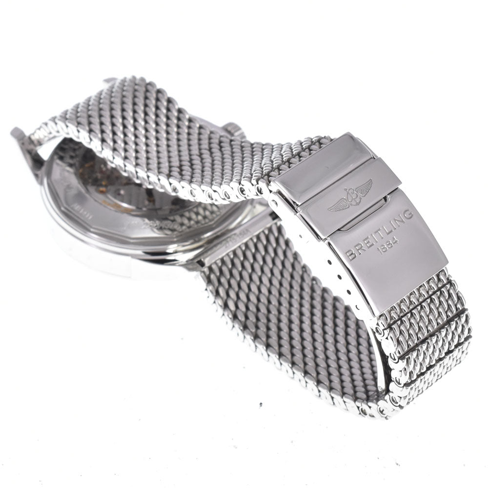 with paper BREITLING Transocean AB1411 Limited edition of 1915 pieces worldwide. See-through back. Silver Dial Hand Winding Men's
 Watch R#149054