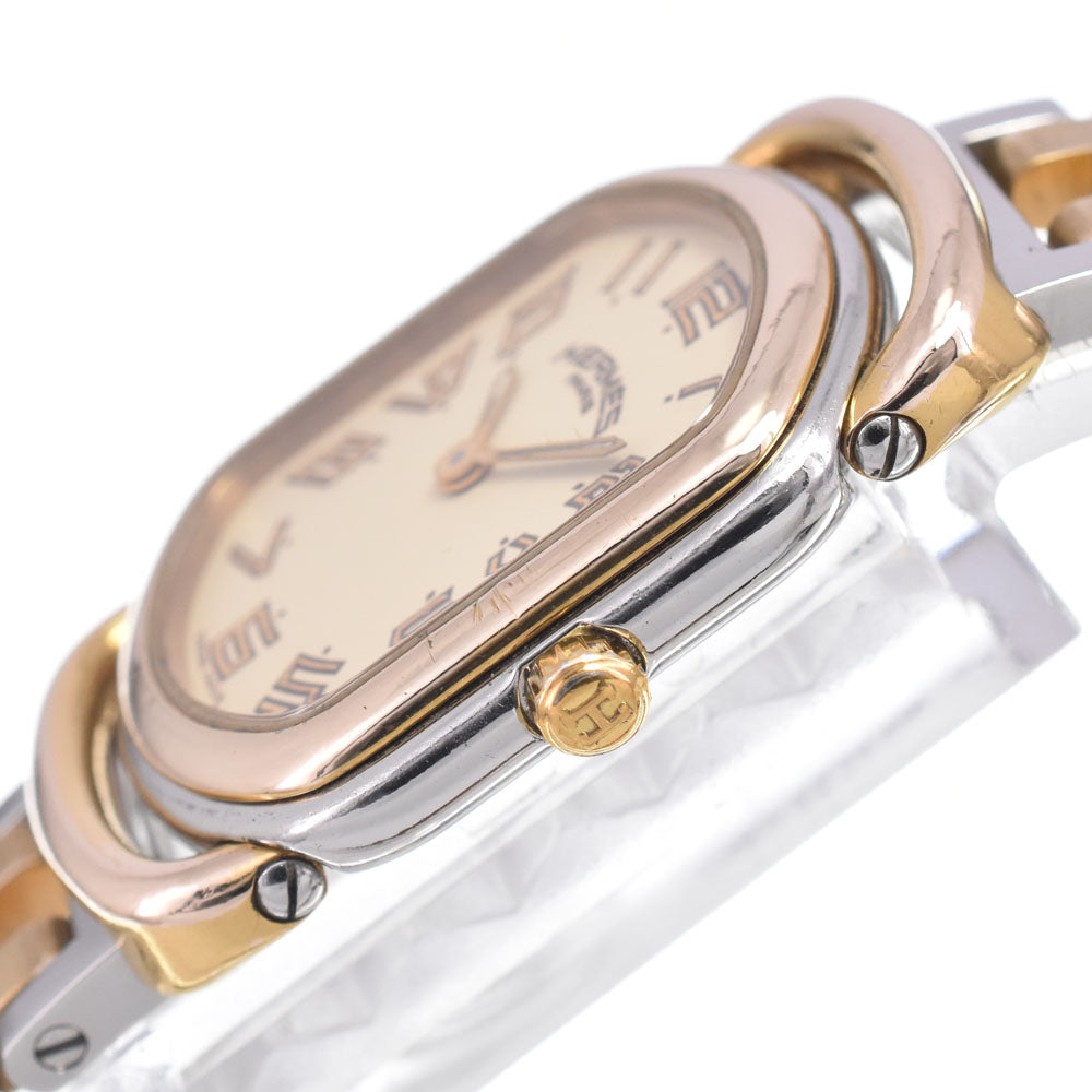 HERMES Rally RA1.240 D buckle white Dial Quartz Ladies
 Watch E#149055