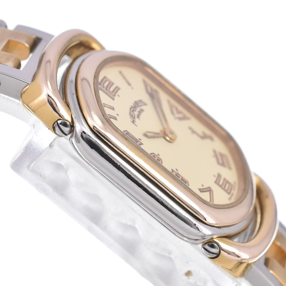 HERMES Rally RA1.240 D buckle white Dial Quartz Ladies
 Watch E#149055