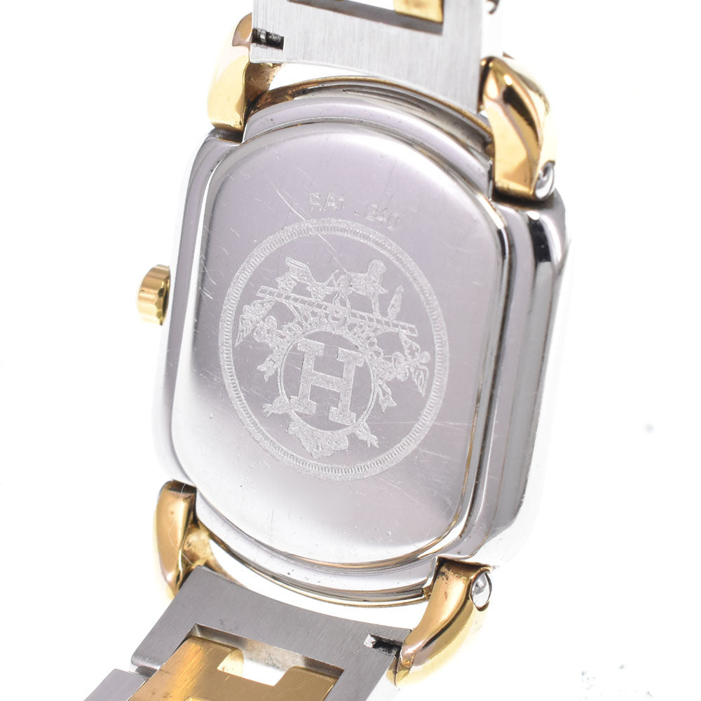 HERMES Rally RA1.240 D buckle white Dial Quartz Ladies
 Watch E#149055
