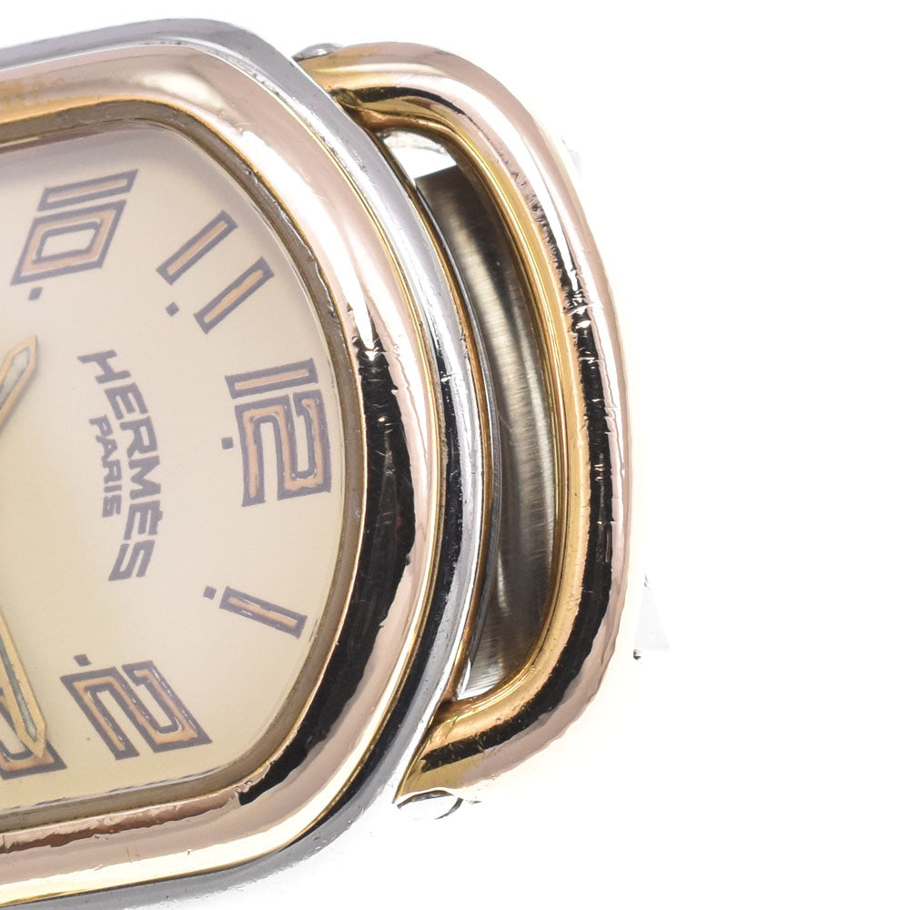 HERMES Rally RA1.240 D buckle white Dial Quartz Ladies
 Watch E#149055