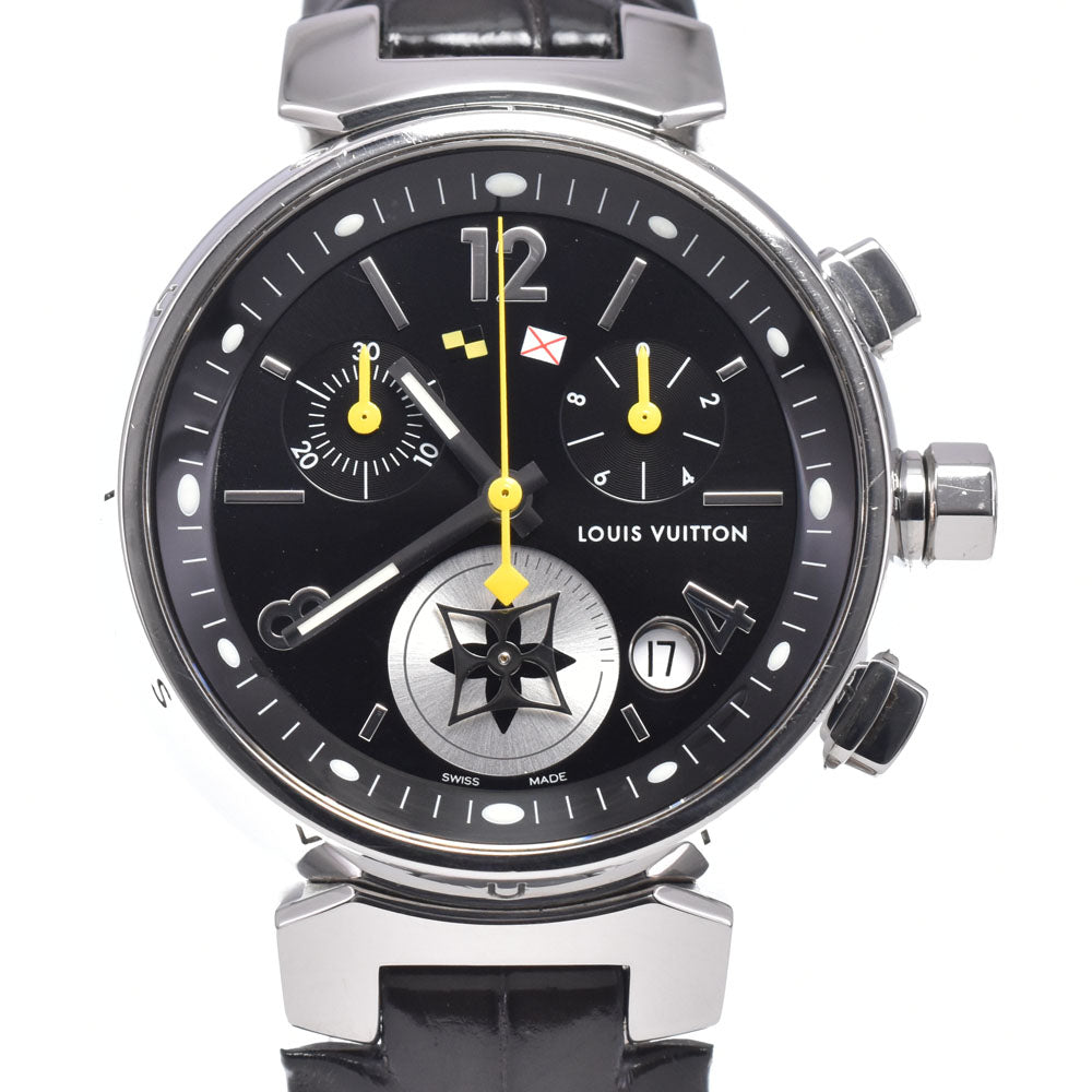 LOUIS VUITTON Tambour Lovely Cup MM Q132G Chronograph Date black Dial Quartz Ladies
 Watch Q#149056