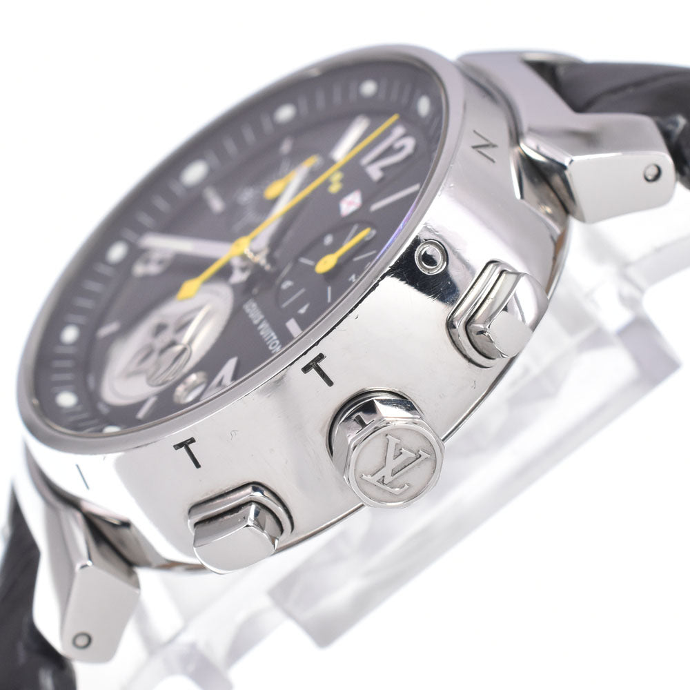LOUIS VUITTON Tambour Lovely Cup MM Q132G Chronograph Date black Dial Quartz Ladies
 Watch Q#149056