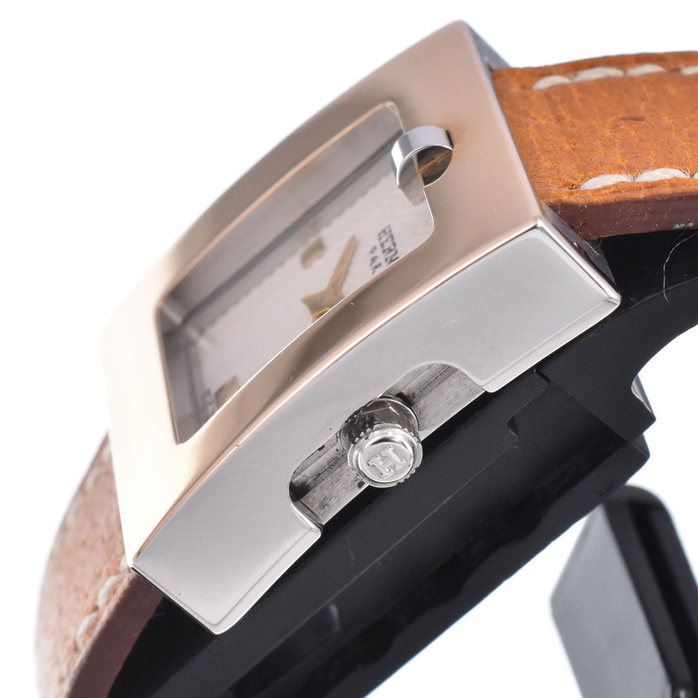 HERMES Belt watch BE1.120 □ F marking white Dial Quartz Ladies
 Watch P#149057