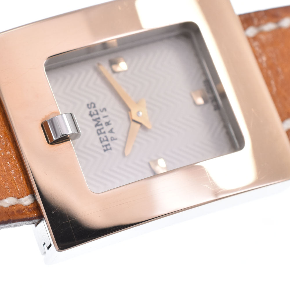 HERMES Belt watch BE1.120 □ F marking white Dial Quartz Ladies
 Watch P#149057