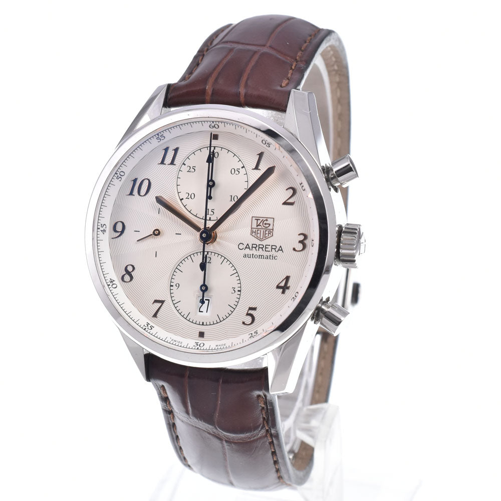 TAG HEUER Carrera Heritage CAS2112 Chronograph Silver Dial Automatic Men's
 Watch Q#149063