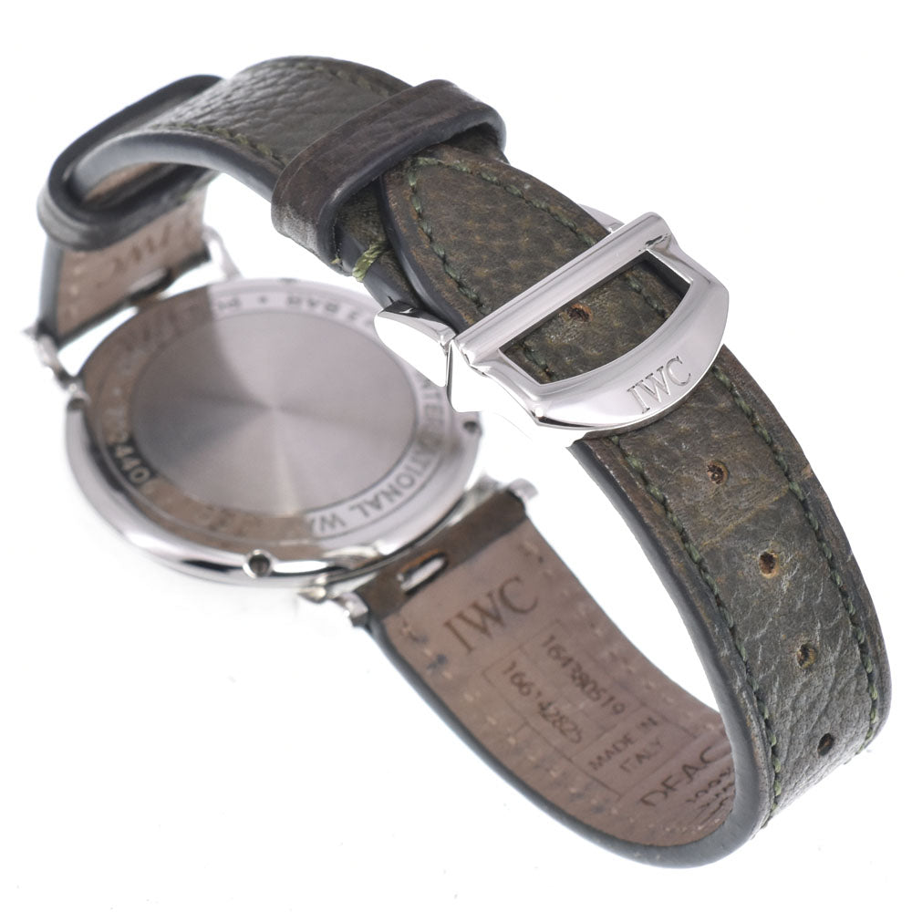 with paper IWC SCHAFFHAUSEN Portofino IW357412 12P diamond khaki Dial Automatic Ladies
 Watch Q#149067