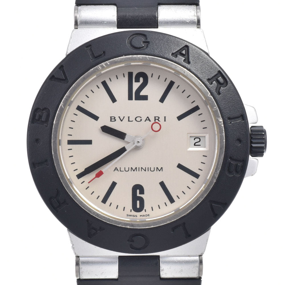 BVLGARI aluminum AL38TA Date Aluminum / Rubber Silver Dial Automatic Men's
 Watch P#149070