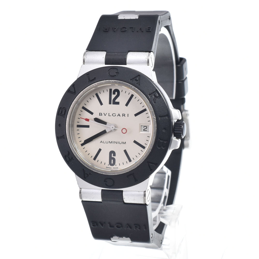 BVLGARI aluminum AL38TA Date Aluminum / Rubber Silver Dial Automatic Men's
 Watch P#149070
