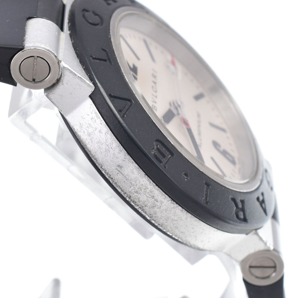 BVLGARI aluminum AL38TA Date Aluminum / Rubber Silver Dial Automatic Men's
 Watch P#149070