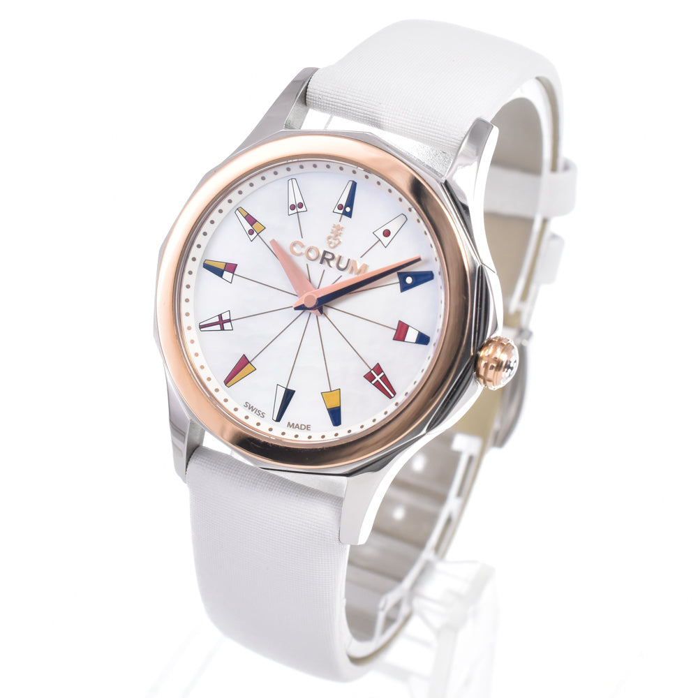 CORUM Admirals cup 01.0132 White shell Dial Quartz Ladies
 Watch Q#149073
