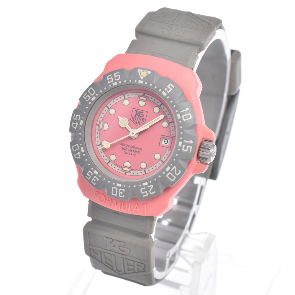 TAG HEUER Formula 1 360.508 stainless steel / rubber pink Dial Quartz Ladies
 Watch P#149078