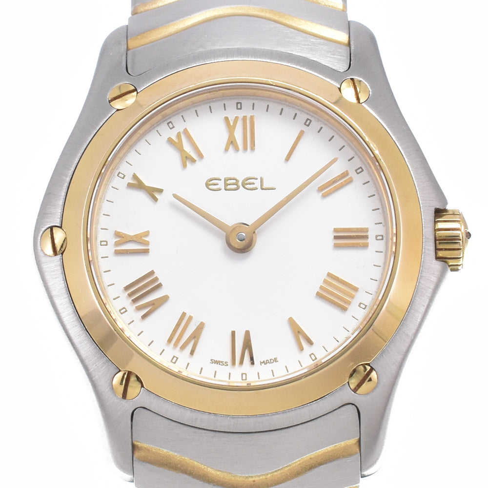 EBEL Classic wave 1003F11.1 K18YG Bezel white Dial Quartz Men's
 Watch R#149080