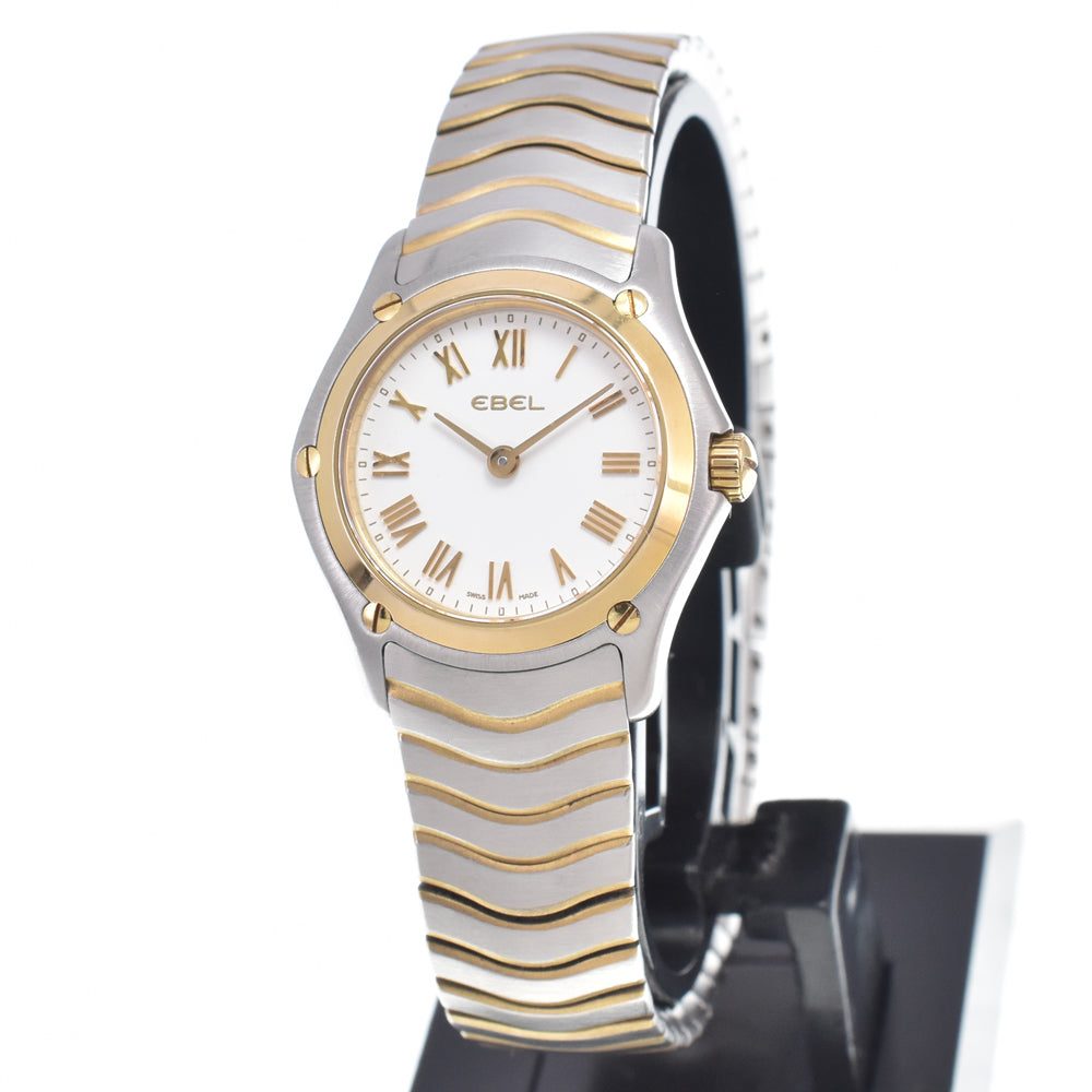 EBEL Classic wave 1003F11.1 K18YG Bezel white Dial Quartz Men's
 Watch R#149080
