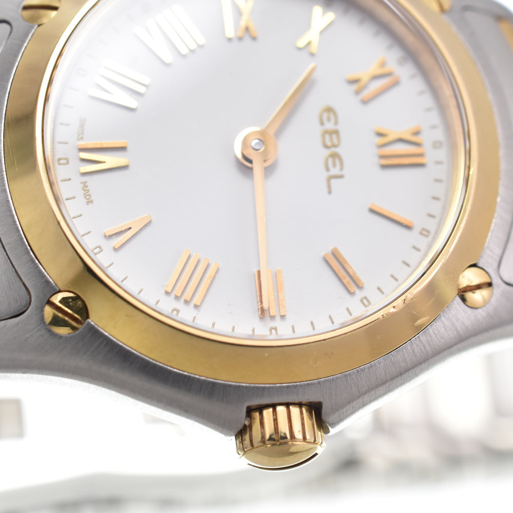 EBEL Classic wave 1003F11.1 K18YG Bezel white Dial Quartz Men's
 Watch R#149080