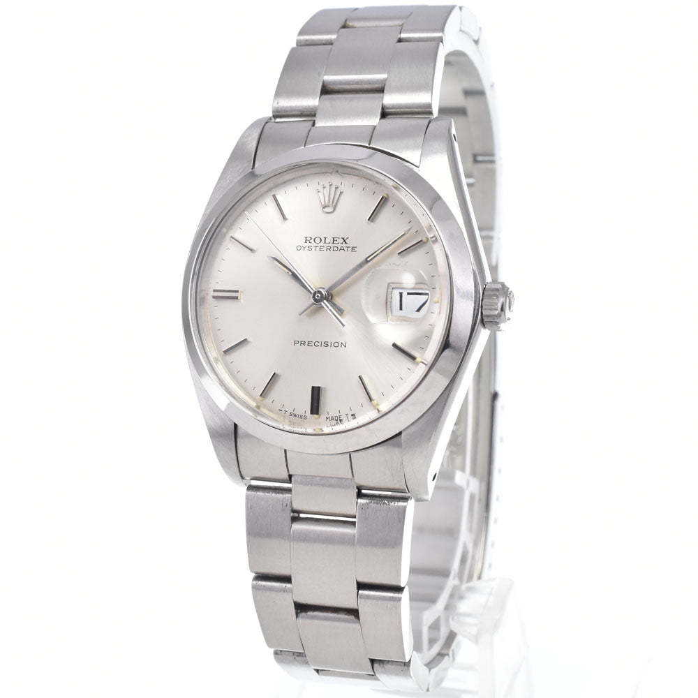 ROLEX Oyster Date Precision 6694 vintage Cal.1225 Silver Dial Hand Winding Men's
 Watch Q#149082