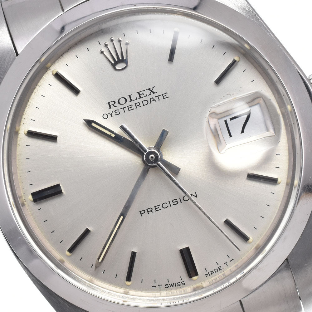 ROLEX Oyster Date Precision 6694 vintage Cal.1225 Silver Dial Hand Winding Men's
 Watch Q#149082
