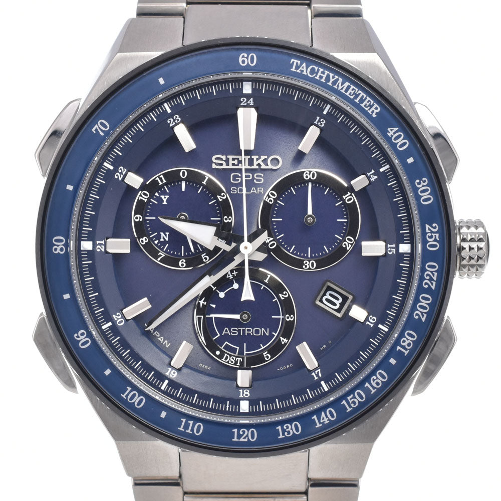 with paper SEIKO Astron SBXB127/8X82-0AR0-1 Titanium / ceramic blue Dial GPS Solar Men's
 Watch P#149089