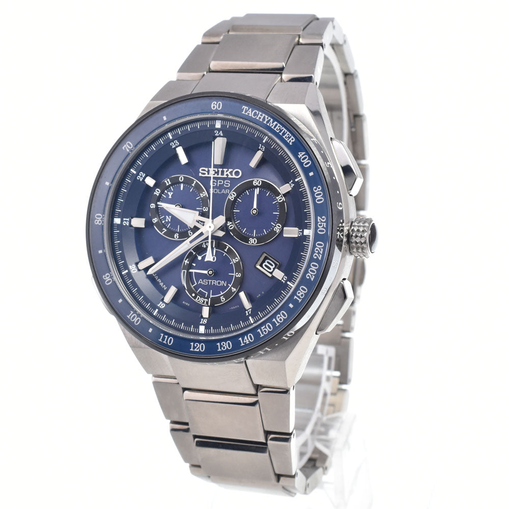 with paper SEIKO Astron SBXB127/8X82-0AR0-1 Titanium / ceramic blue Dial GPS Solar Men's
 Watch P#149089