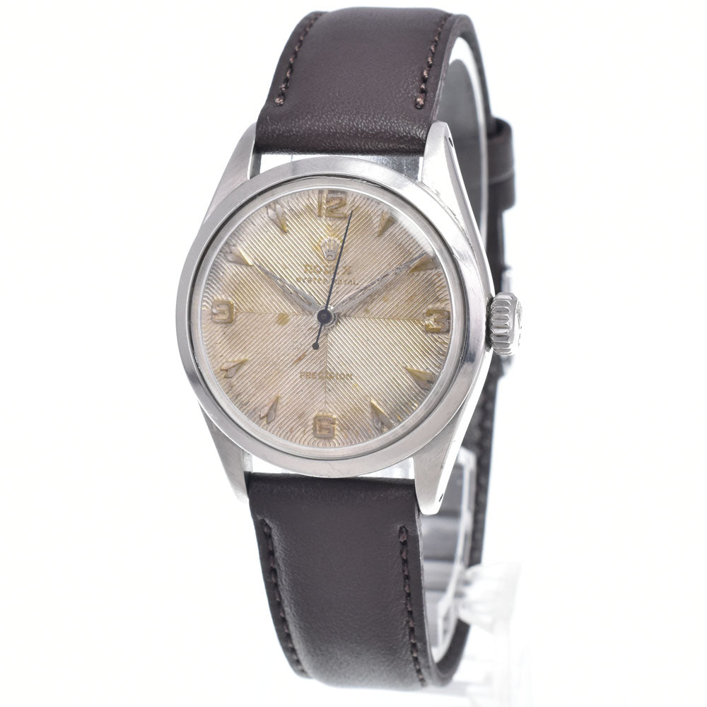 ROLEX Oyster Royal 6444 vintage Chevron Dial Cal.1210 Silver Dial Hand Winding Boy's
 Watch P#149090