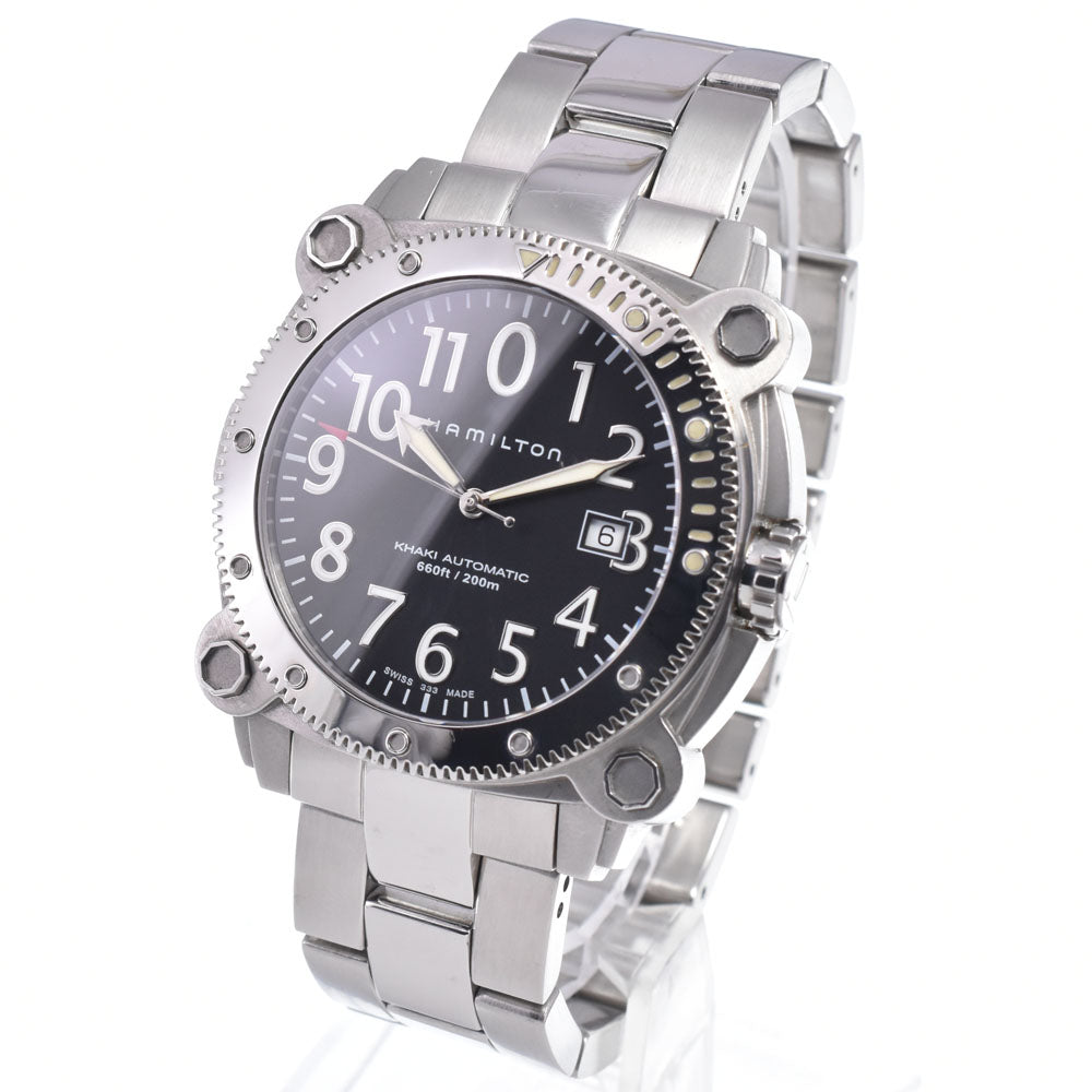 with paper HAMILTON Khaki Below Zero H785550 Date black Dial Automatic Men's
 Watch P#149095