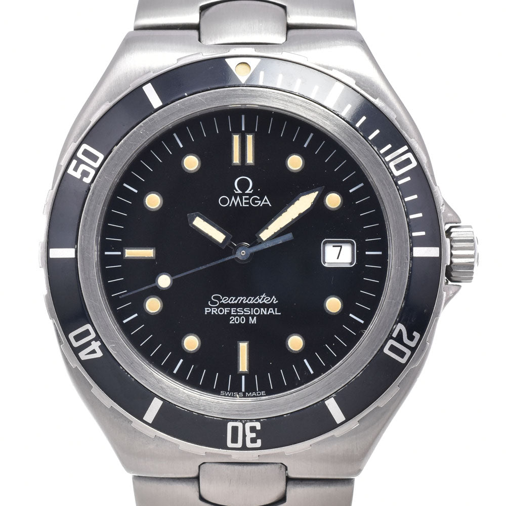OMEGA Seamaster Professional 200M 396.1041 Large size 1.5" black Dial Quartz Men's
 Watch P#149098